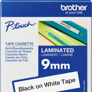 Brother TZe-221 9mm x 8m Black on White Tape