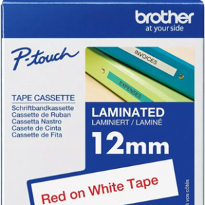 Brother TZe-232 12mm x 8m Red on White Tape