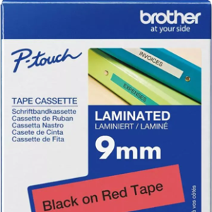 Brother TZe-421 9mm x 8m Black on Red Tape