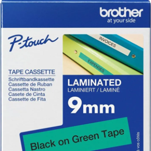 Brother TZe-721 9mm x 8m Black on Green Tape