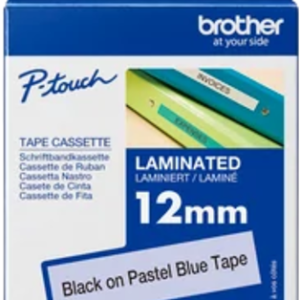 Brother TZe-MQ531 12mm x 4m Black on Pastel Blue Tape
