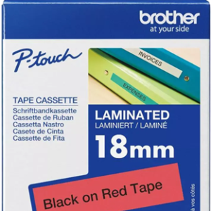 Brother TZe-441 18mm x 8m Black on Red Tape