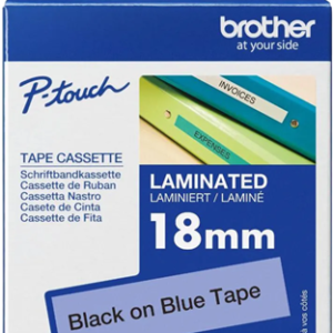 Brother TZe-541 18mm x 8m Black on Blue Tape