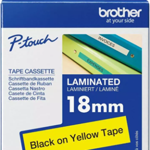 Brother TZe-641 18mm x 8m Black on Yellow Tape
