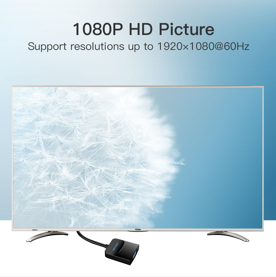 Vention DP to VGA Converter 0.15M Black - Image 3