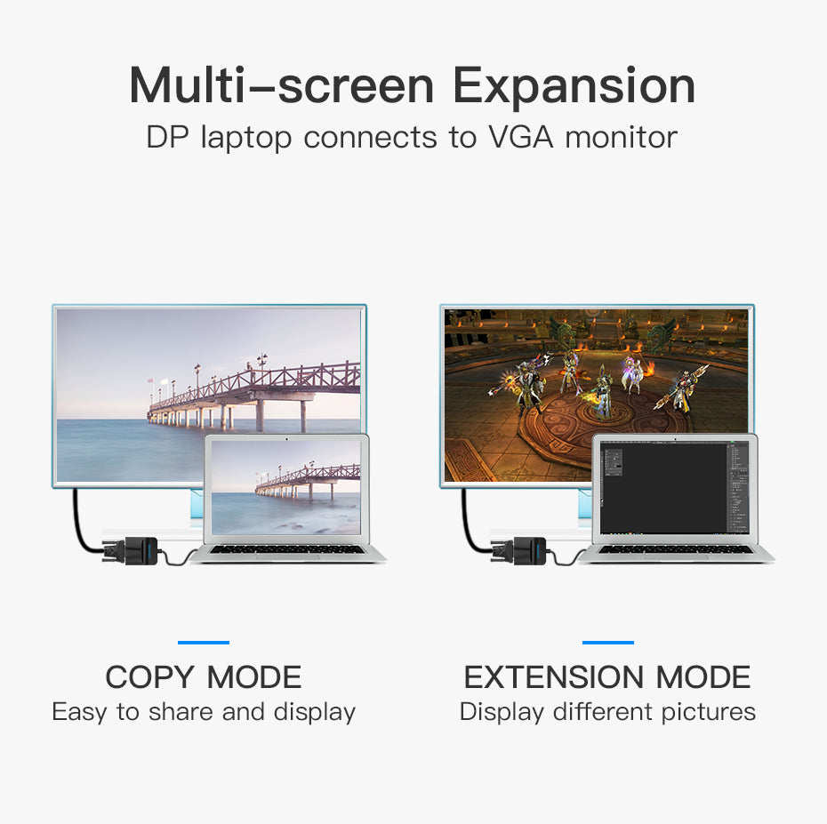 Vention DP to VGA Converter 0.15M Black - Image 5