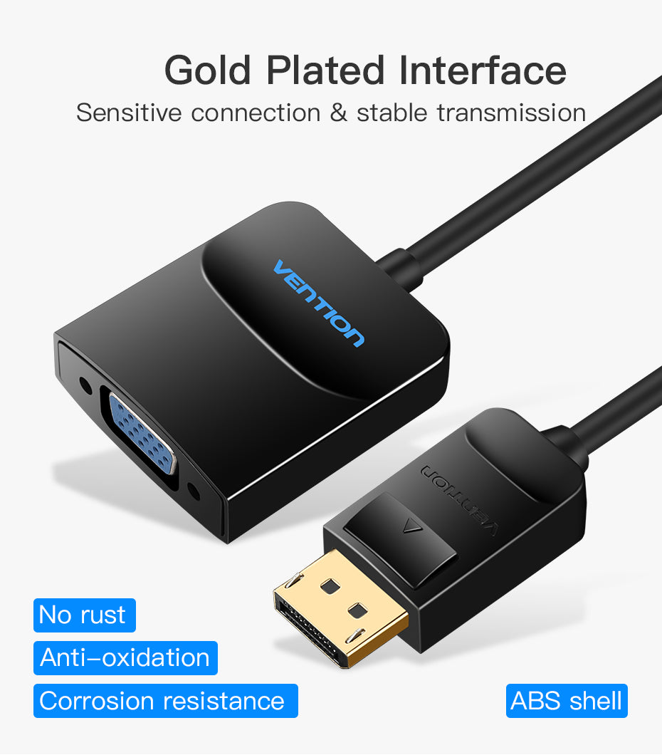 Vention DP to VGA Converter 0.15M Black - Image 8
