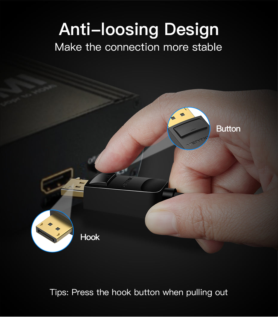 Vention DP to VGA Converter 0.15M Black - Image 9
