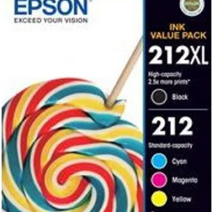 Epson 212XL BK + 212 C/M/Y 4 Ink Cartridge Value Pack