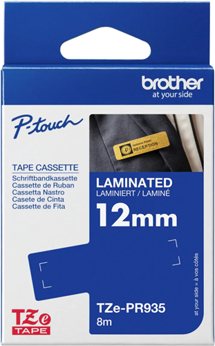Brother TZe-PR935 12mm White on Premium Silver Labelling Tape