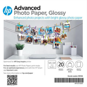 HP Advanced Photo Paper Glossy 5x5in 20 sheet