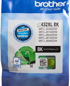 Brother LC432XLBK Black High Yield Ink Cartridge