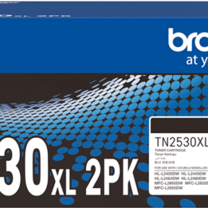 Brother TN2530XL2PK Black High Yield Toner 2 Pack