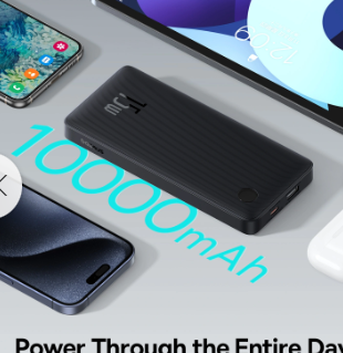OS-Baseus Airpow Lite Power Bank 10000mAh 15W Cosmic Black (With Simple Series Data Cable USB to Type-C 30cm Black) - Image 5