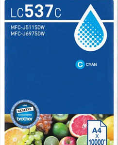 Brother LC537C Cyan Ink Cartridge
