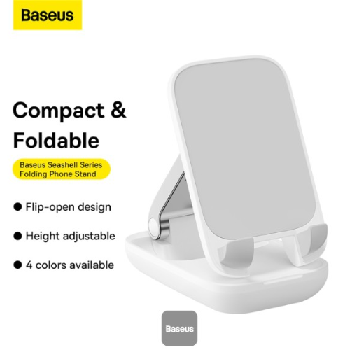 Baseus Seashell Series Folding Phone Stand Moon White - Image 8
