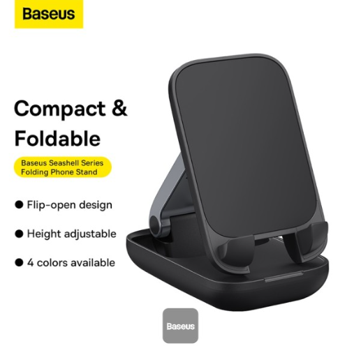 Baseus Seashell Series Folding Phone Stand Cluster Black - Image 8