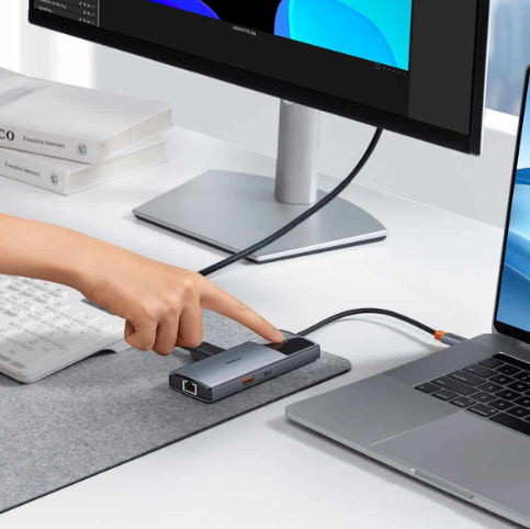 Baseus Metal Gleam Series II 6-in-1 USB HUB, USB-C to 1*HDMI4K@60Hz+1*USB-CË10Gbps+2*USB-A(10Gbps)+1*RJ45+1*USB-CËPD - Image 11