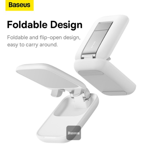 Baseus Seashell Series Folding Phone Stand Moon White - Image 7