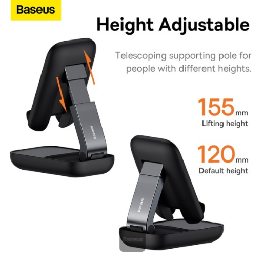 Baseus Seashell Series Folding Phone Stand Cluster Black - Image 6