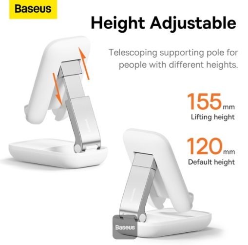Baseus Seashell Series Folding Phone Stand Moon White - Image 6