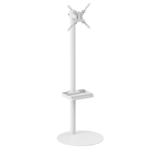 Bracom Chic TV Display Floor Stand White - Image 2