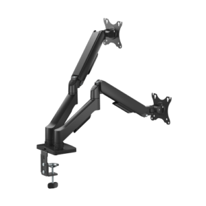 Bracom Super Economical Gas Spring Dual Monitor Arm with USB Ports Black