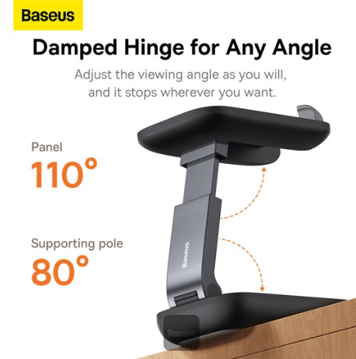 Baseus Seashell Series Folding Phone Stand Cluster Black - Image 4