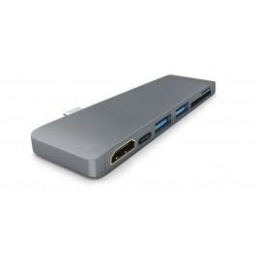 ROCK 6 in 1 Type C Hub With HDMI Port Space Grey - Image 2