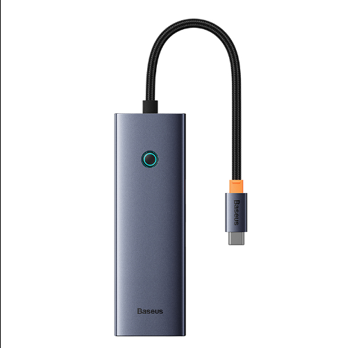 OS-Baseus UltraJoy Series 4-Port HUB Space Grey Type-C to USB 3.0 x 4