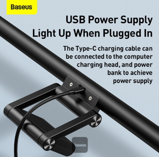 Baseus i-wok Series USB Asymmetric Light Source Screen Hanging Light (Youth) Black - Image 4