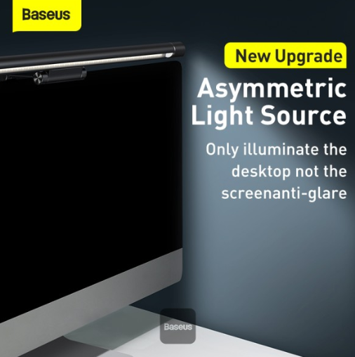 Baseus i-wok Series USB Asymmetric Light Source Screen Hanging Light (Youth) Black - Image 3