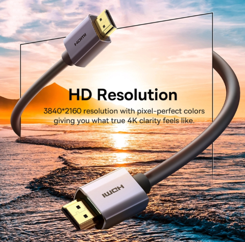 Baseus High Definition Series Graphene HDMI to HDMI 4K Adapter Cable 5m Black - Image 5