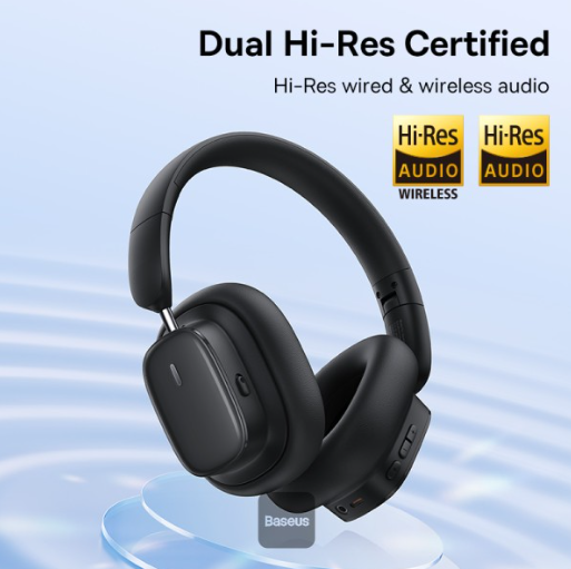 Baseus Bowie H1i Noise-Cancellation Wireless Headphones Cluster Black - Image 2