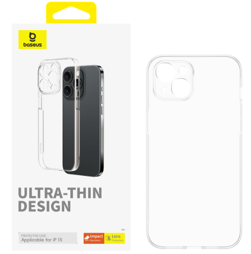 OS-Baseus Lucent Series Phone Case for IPhone 15 Plus, Clear - Image 2