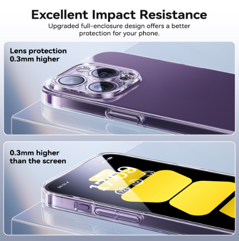 OS-Baseus Lucent Series Phone Case for IPhone 15 Plus, Clear - Image 8