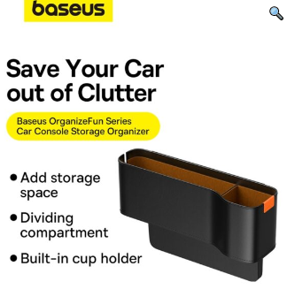 Baseus OrganizeFun Series Car Console Storage Organizer Cluster Black - Image 2