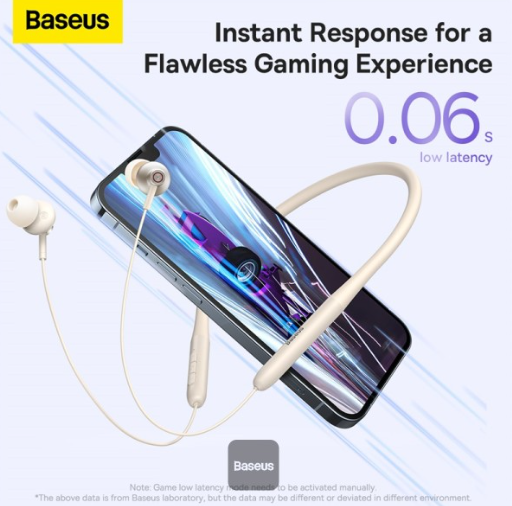 Baseus Bowie P1 Neckband Wireless Earphones Stellar White - Image 5