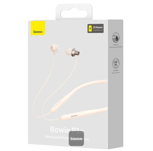 Baseus Bowie P1 Neckband Wireless Earphones Stellar White - Image 9