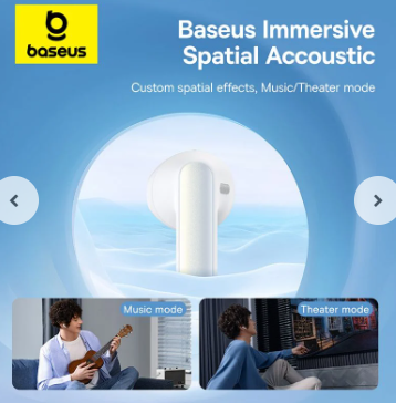 Baseus Bowie M3 True Wireless Earphones - Blue - Image 6