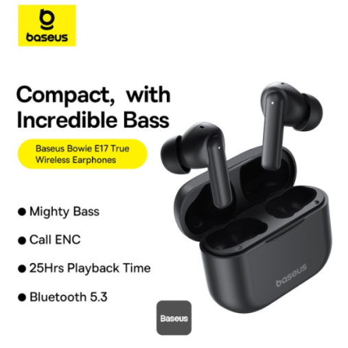 Baseus Bowie E17 True Wireless Earphones Black - Image 2