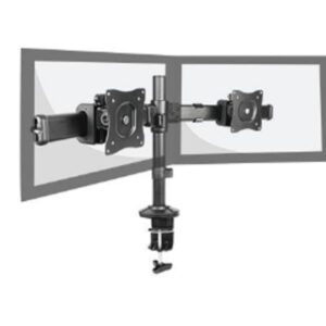Outstanding Dual LCD Desk Mounts with Desk Clamp VESA 75/100mm Up to 27"