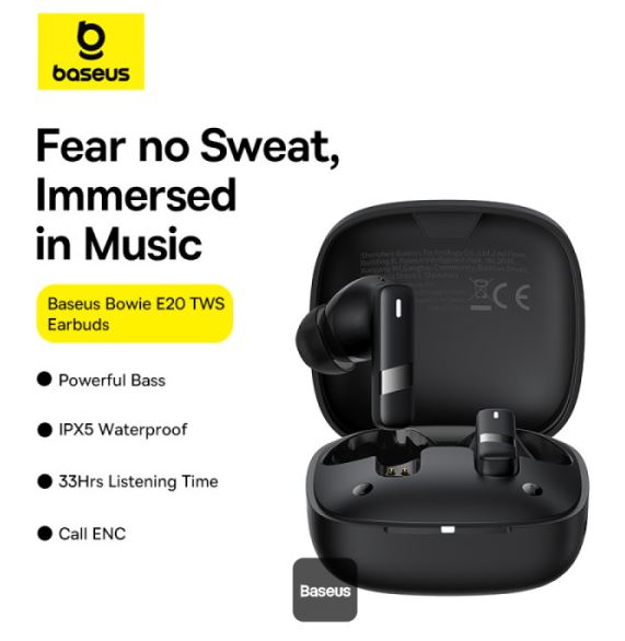 Baseus Bowie E20 True Wireless Earphones Black - Image 2
