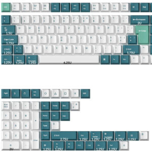 Keychron ISO Cherry Profile Dye-Sub PBT Full Set Keycap Set - White Mint