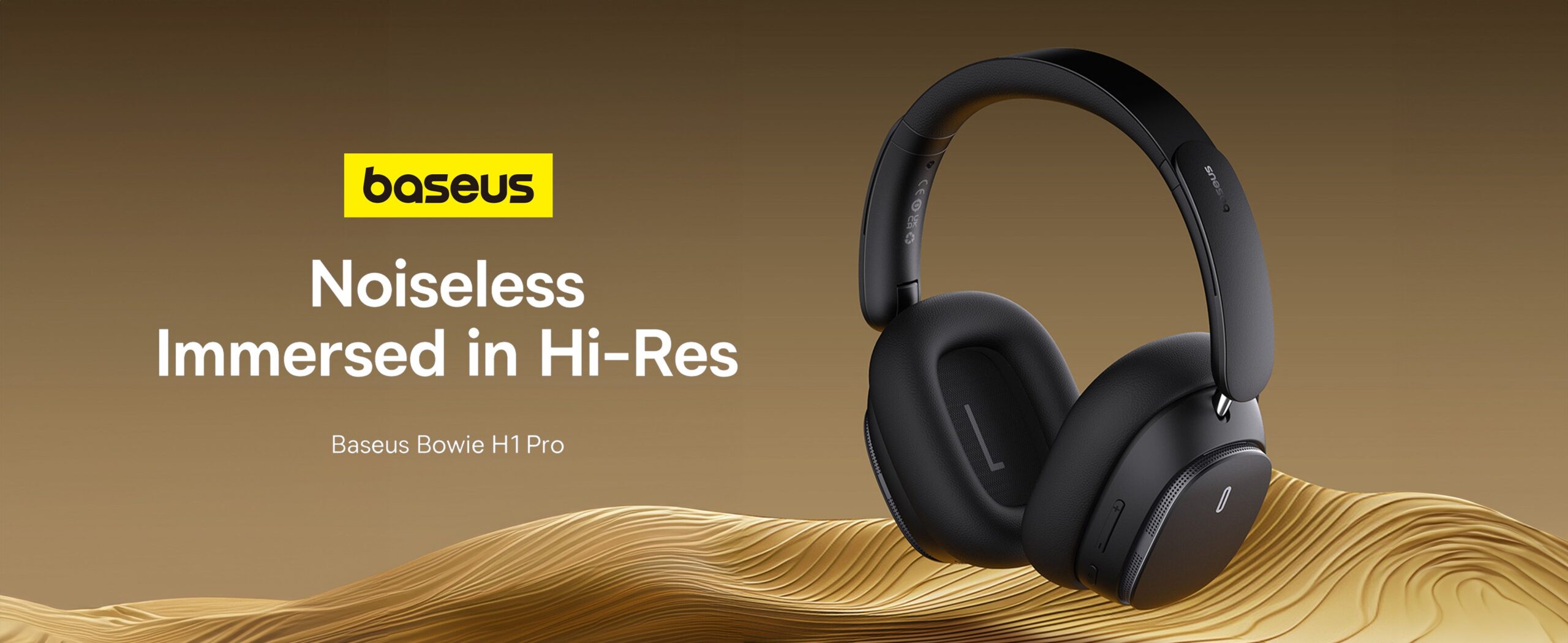 Baseus Bowie H1 Pro Noise-Cancellation Wireless Headphones Cluster Black - Image 2