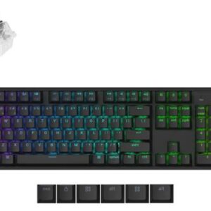 Keychron K10 QMK Wireless RGB Backlight Aluminum Frame Keychron Superswitch Brown (Hot-Swappable) Mechanical Keyboard