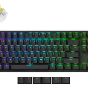 Keychron K8 QMK Wireless RGB Backlight Aluminum Frame Keychron Superswitch Banana (Hot-Swappable) Mechanical Keyboard
