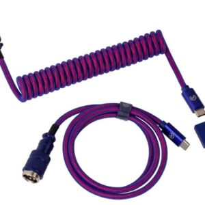 Keychron Coiled Aviator Cable-Straight Purple