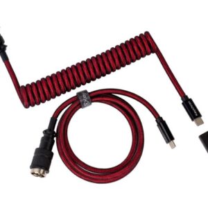 Keychron Coiled Aviator Cable-Straight Red
