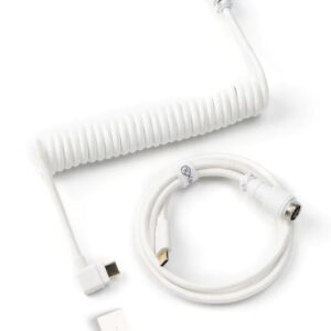 Keychron Coiled Type-C Cable-Angled White